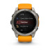 Умные часы Garmin Fenix 8 47mm Amoled Sapphire Lens DLC Титановый с оранжевый ремешком